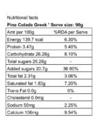 Pina Colada Greek Yogurt