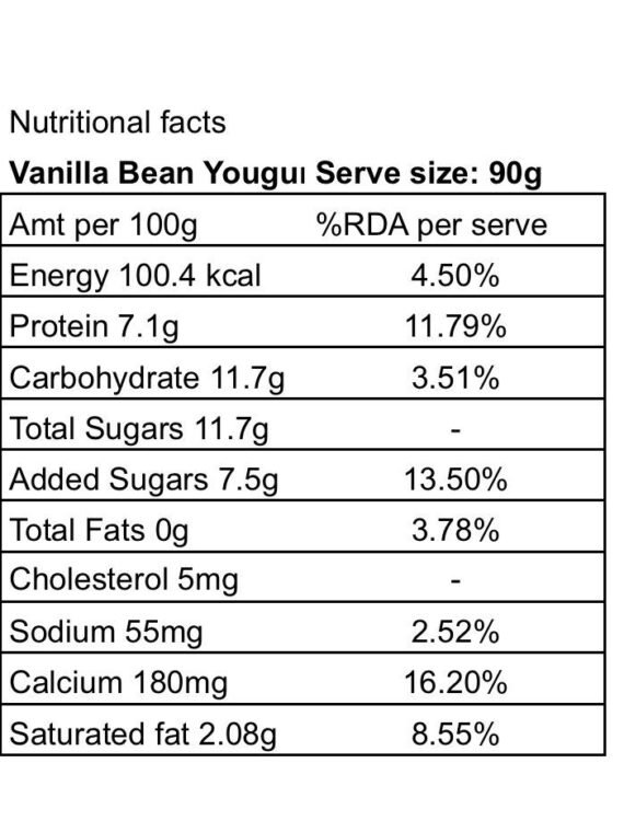 Vanilla Bean Greek Yogurt