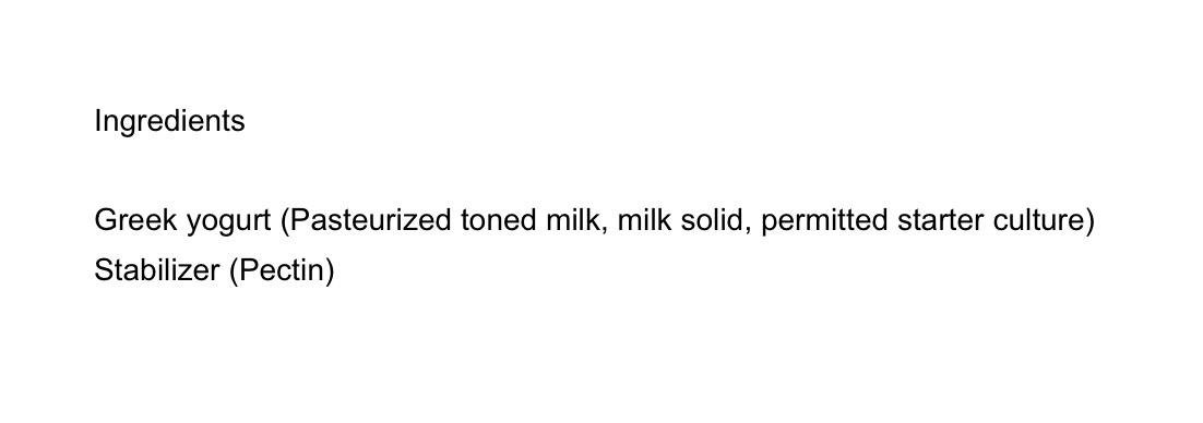 Natural Greek Yogurt