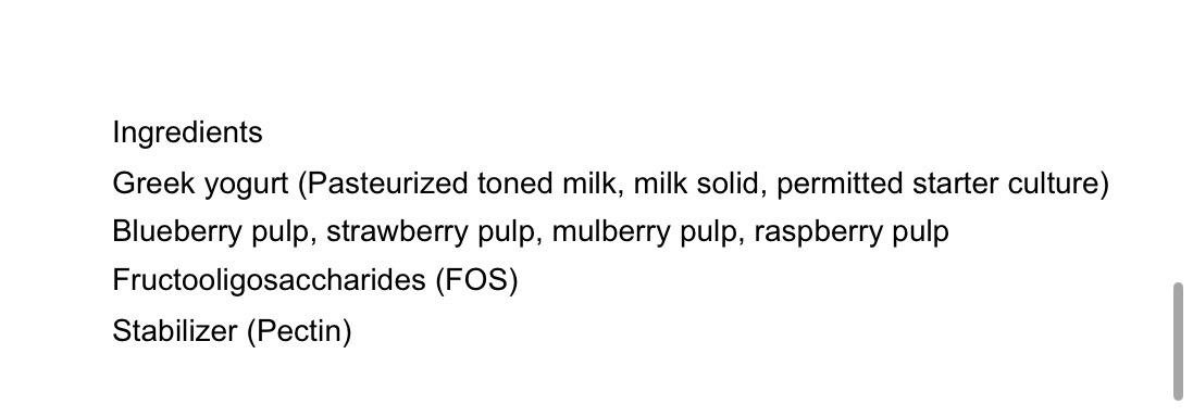 Mix Berries Greek Yogurt