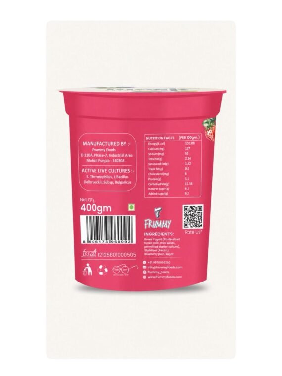 Strawberry Greek Yogurt 400gm
